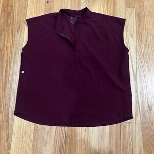 Burgundy Rafaela Scrub Top